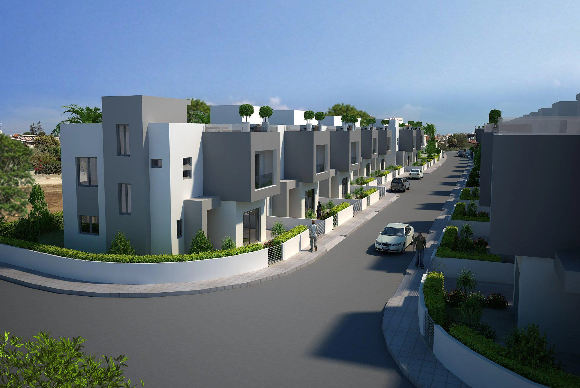 Villas in a modern residential complex in Paphos, Cyprus