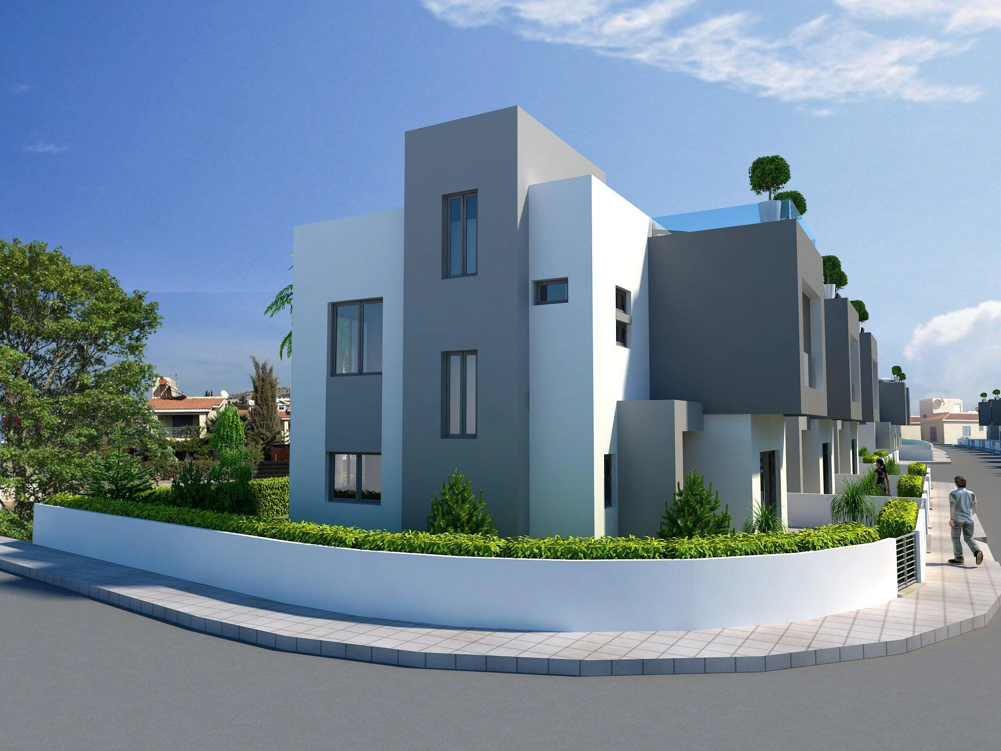Villas in a modern residential complex in Paphos, Cyprus