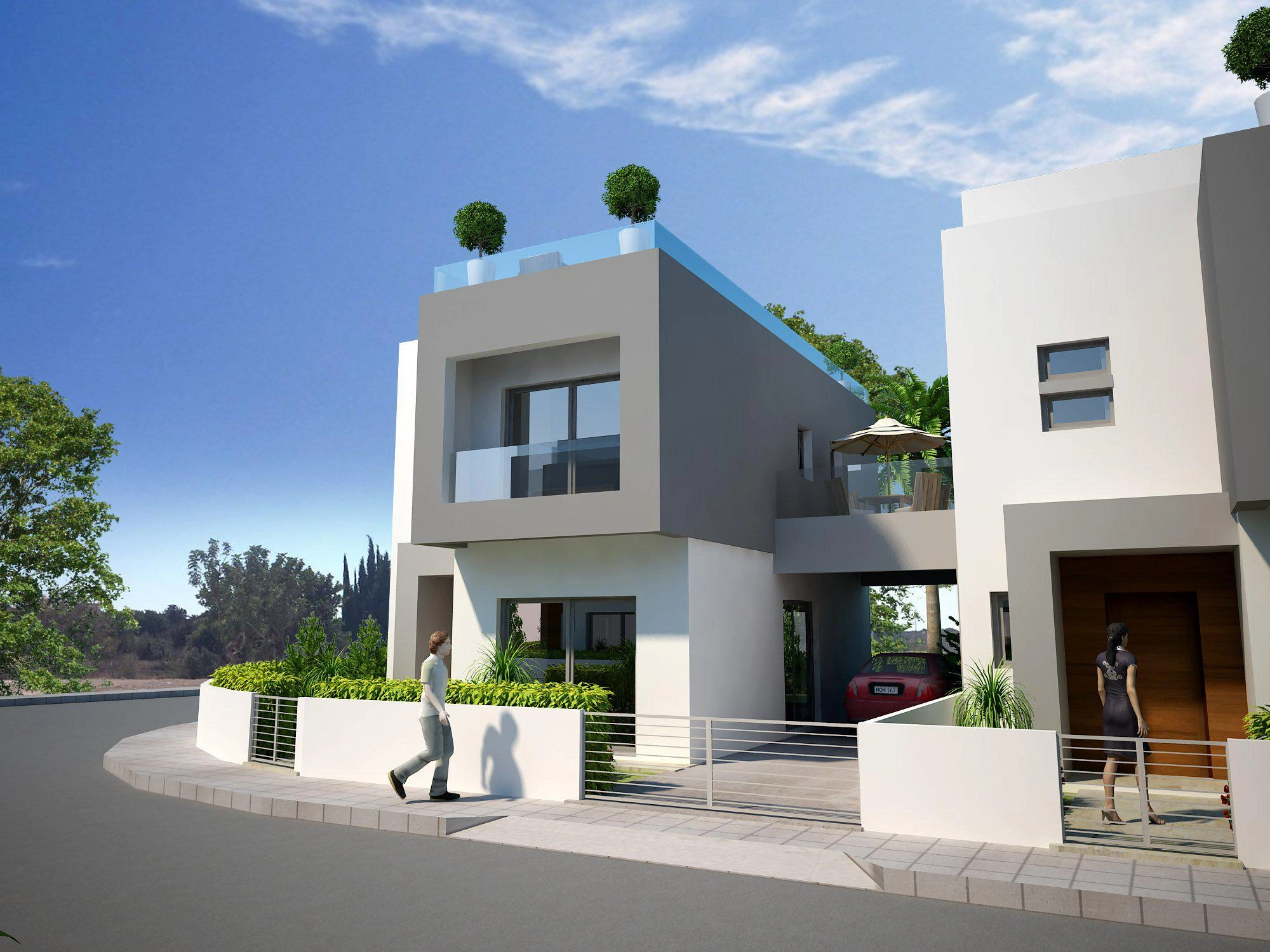 Villas in a modern residential complex in Paphos, Cyprus