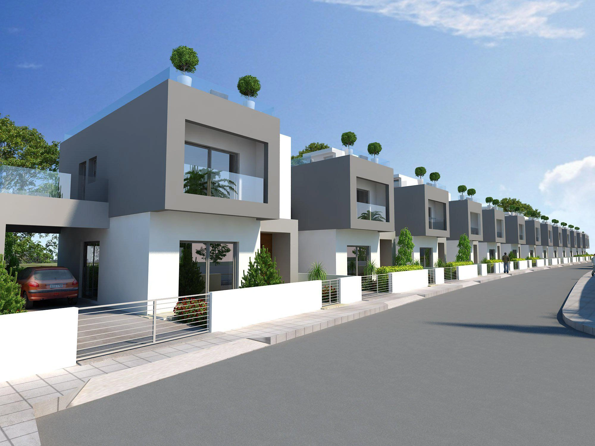 Villas in a modern residential complex in Paphos, Cyprus