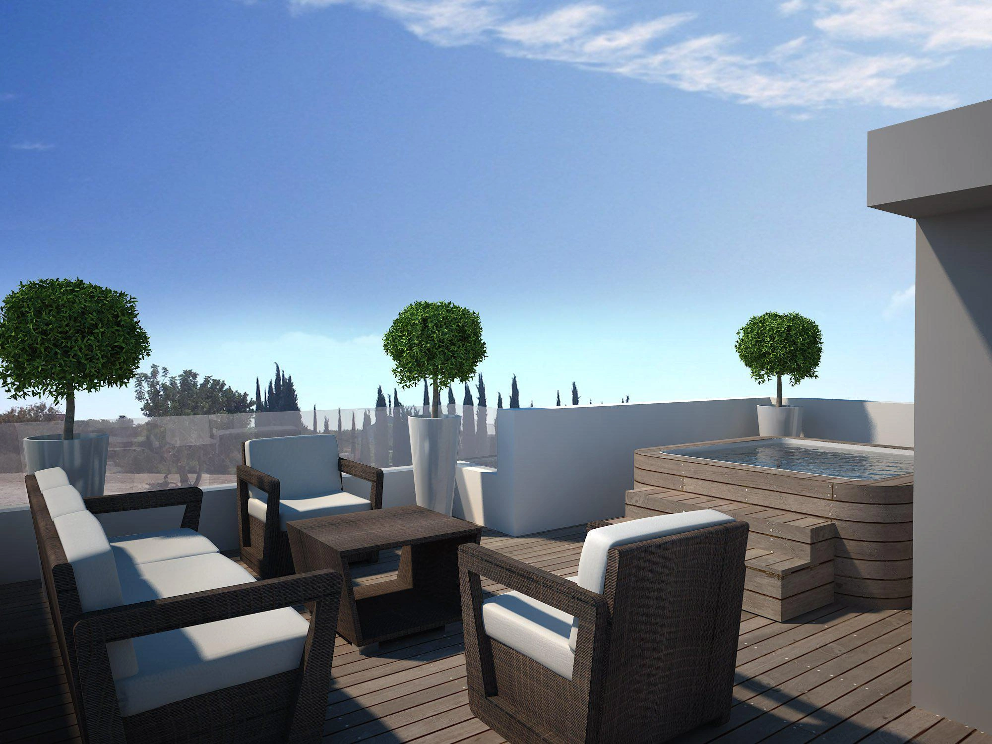 Villas in a modern residential complex in Paphos, Cyprus