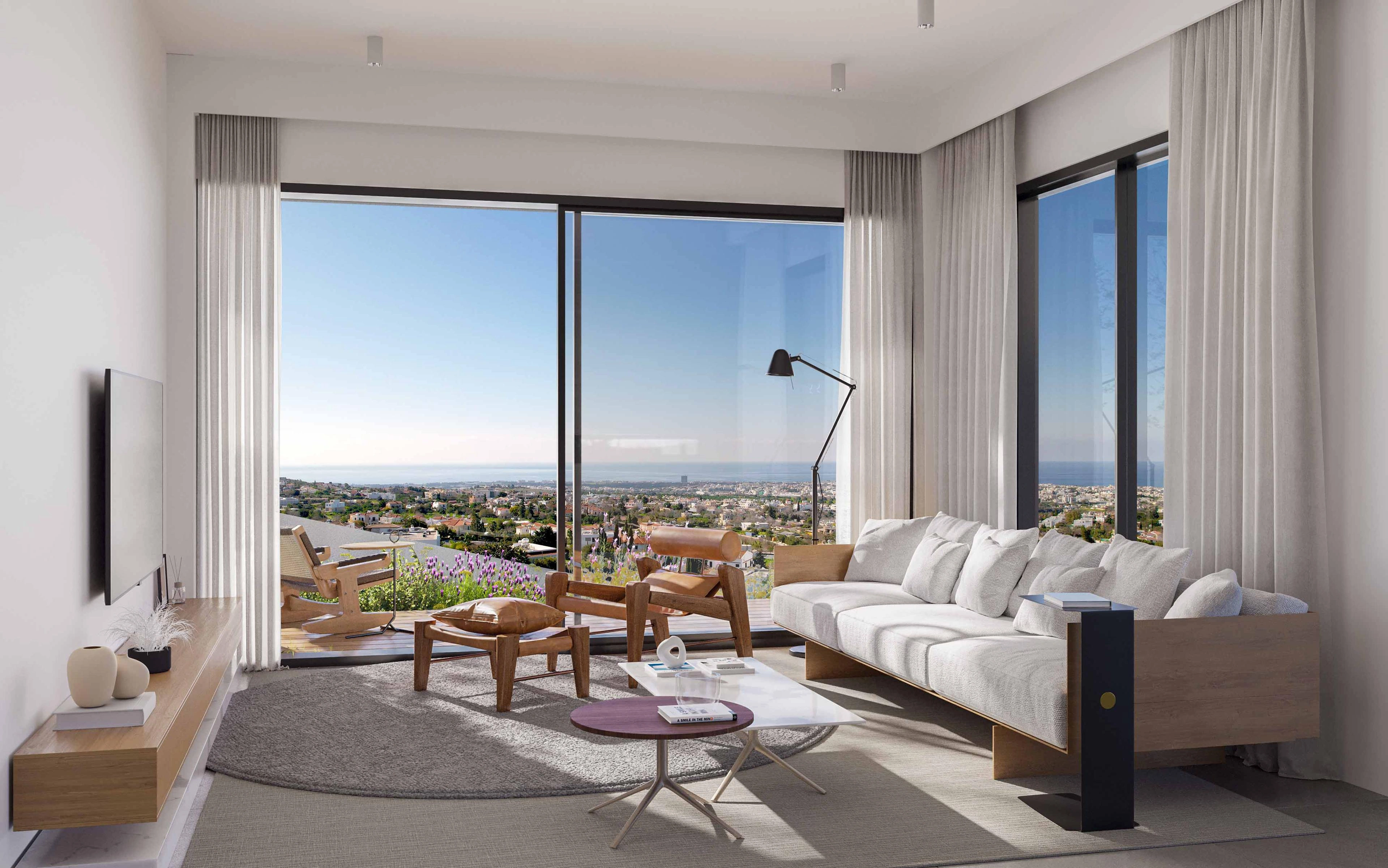 فيلات بإطلالة بانورامية على البحر في بافوس، قبرص