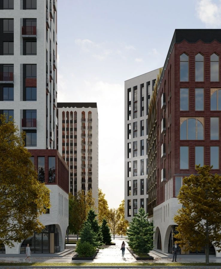 Residential complex in the central part of Novosibirsk