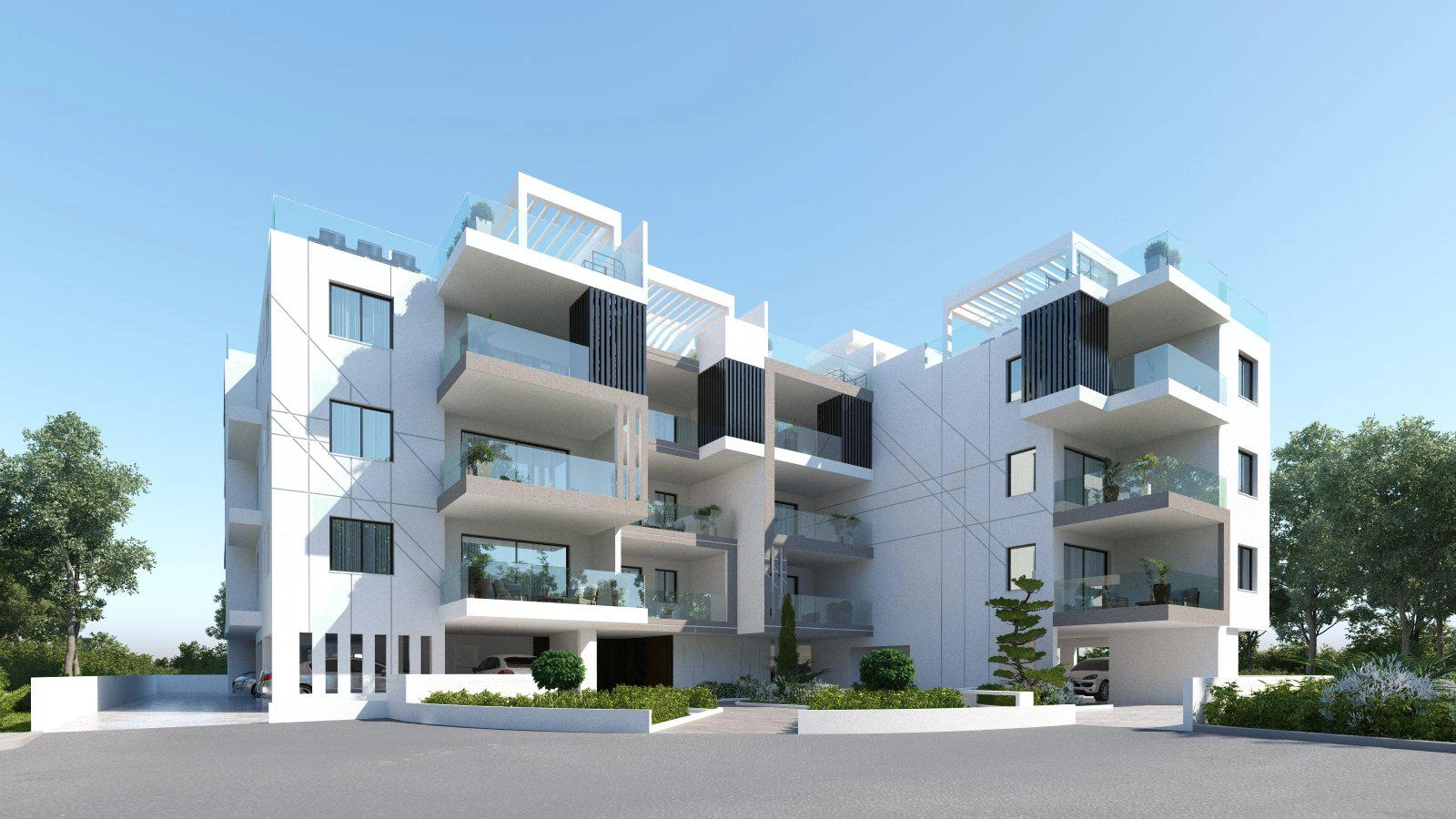 Apartments in a modern residential complex in Larnaca, Cyprus