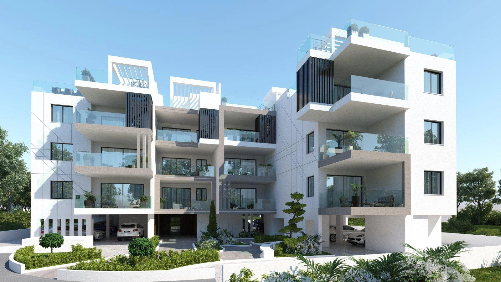 Apartments in a modern residential complex in Larnaca, Cyprus