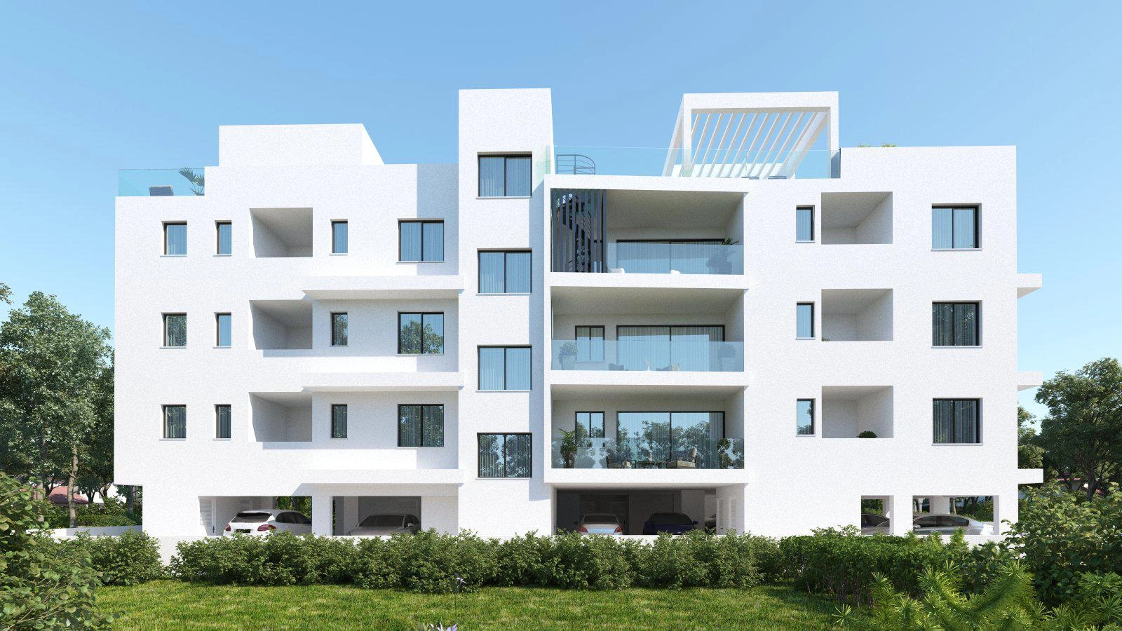 Apartments in a modern residential complex in Larnaca, Cyprus