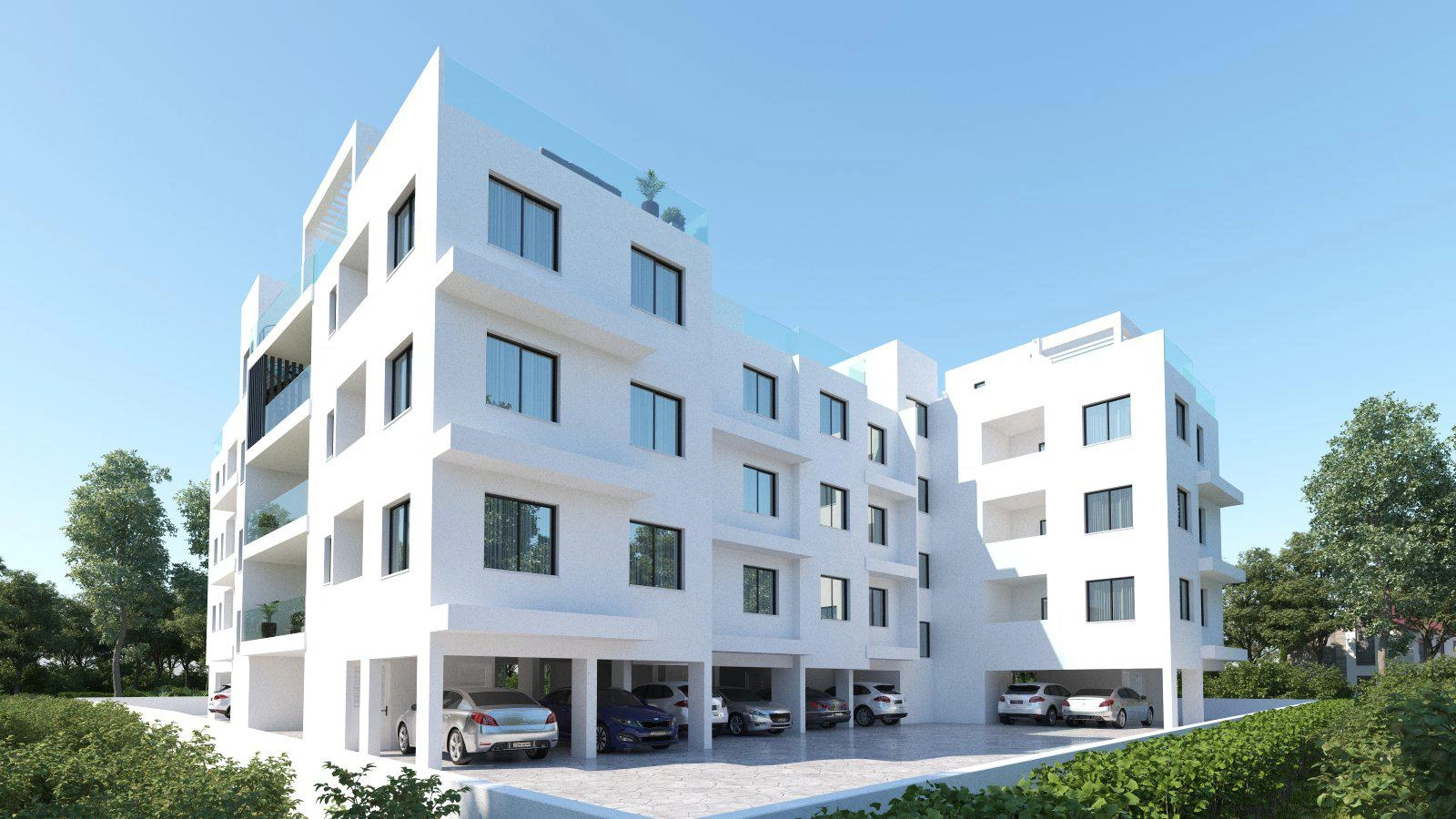 Apartments in a modern residential complex in Larnaca, Cyprus