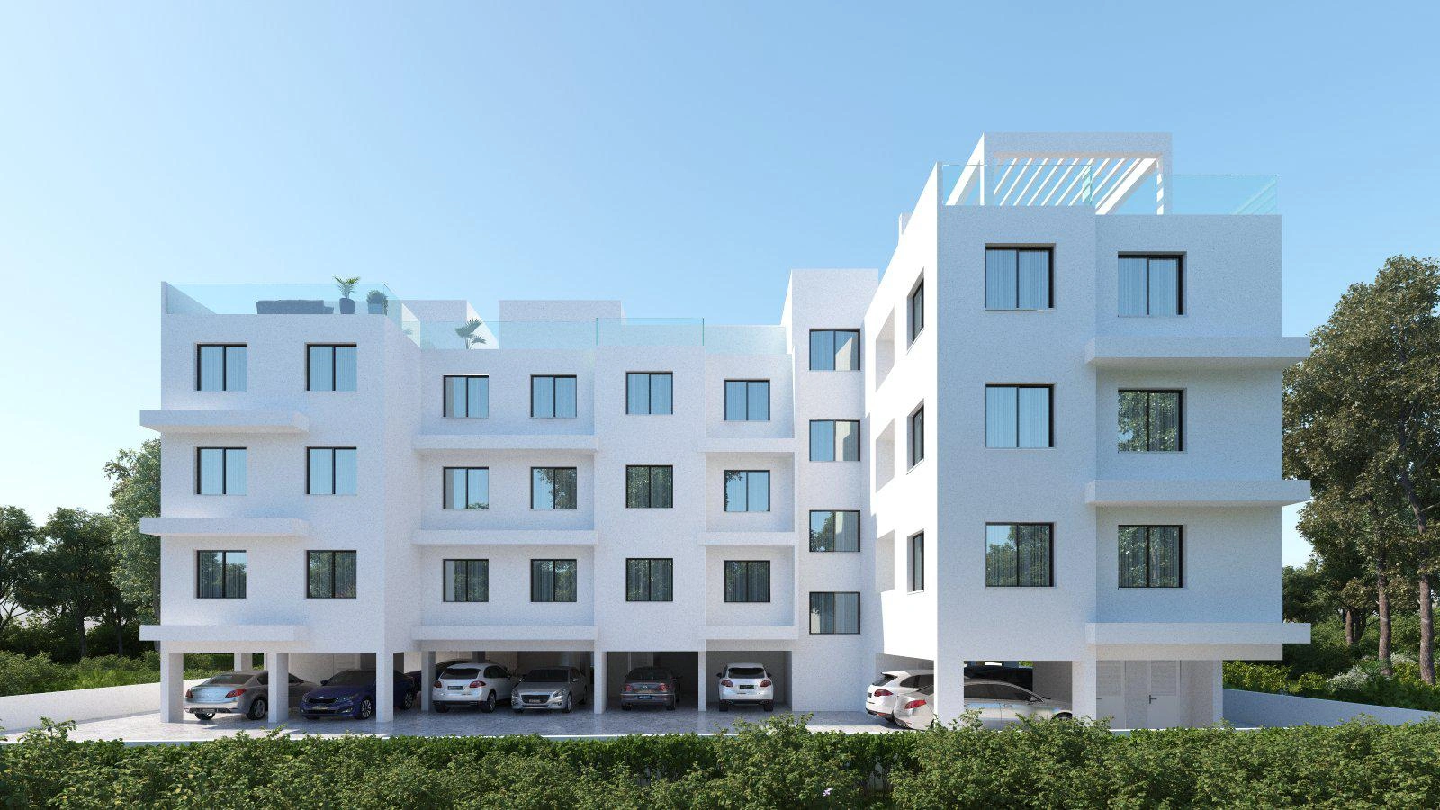 Apartments in a modern residential complex in Larnaca, Cyprus