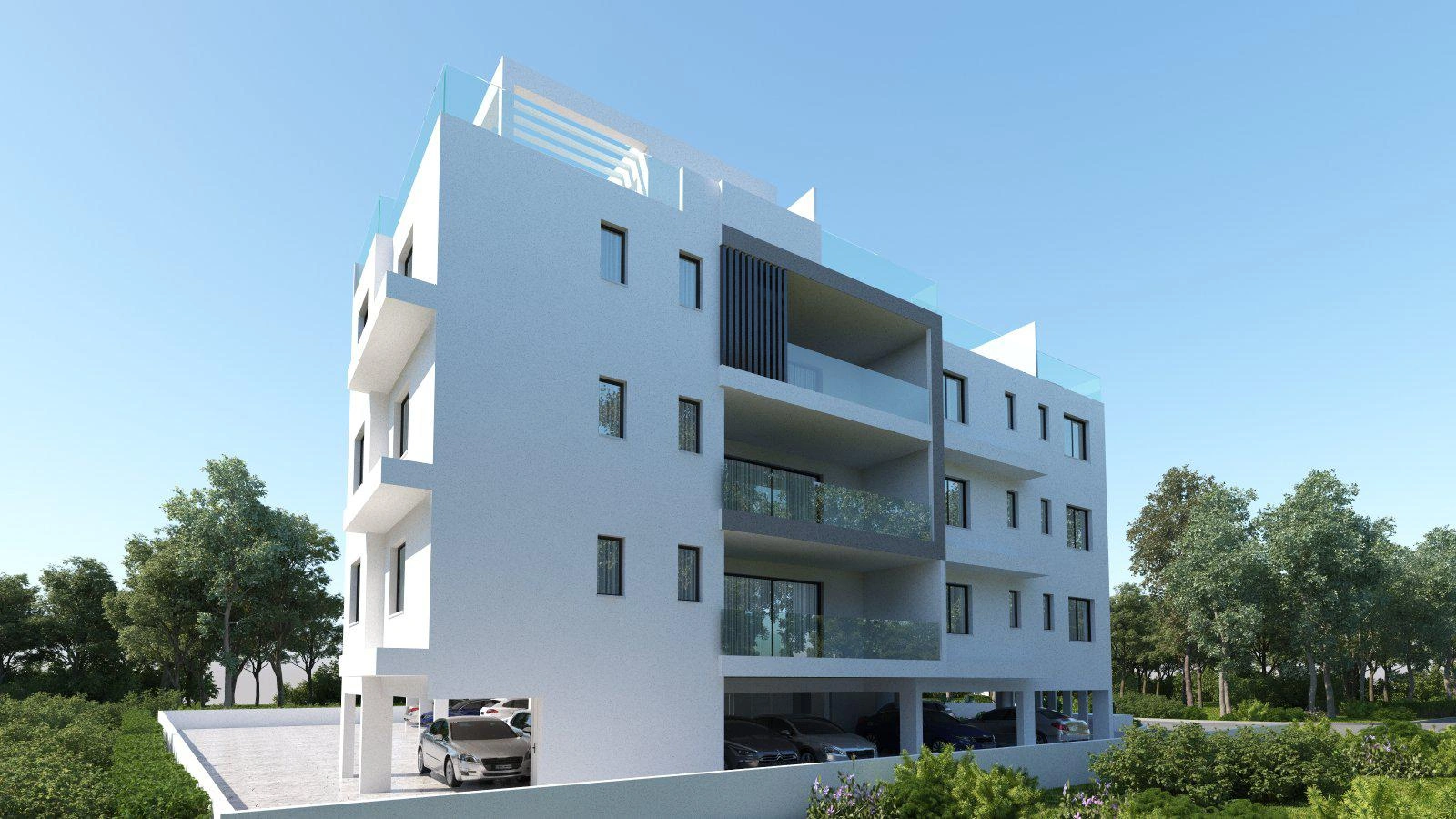 Apartments in a modern residential complex in Larnaca, Cyprus