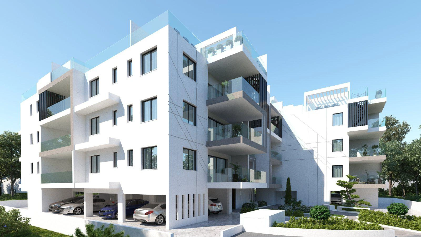 Apartments in a modern residential complex in Larnaca, Cyprus