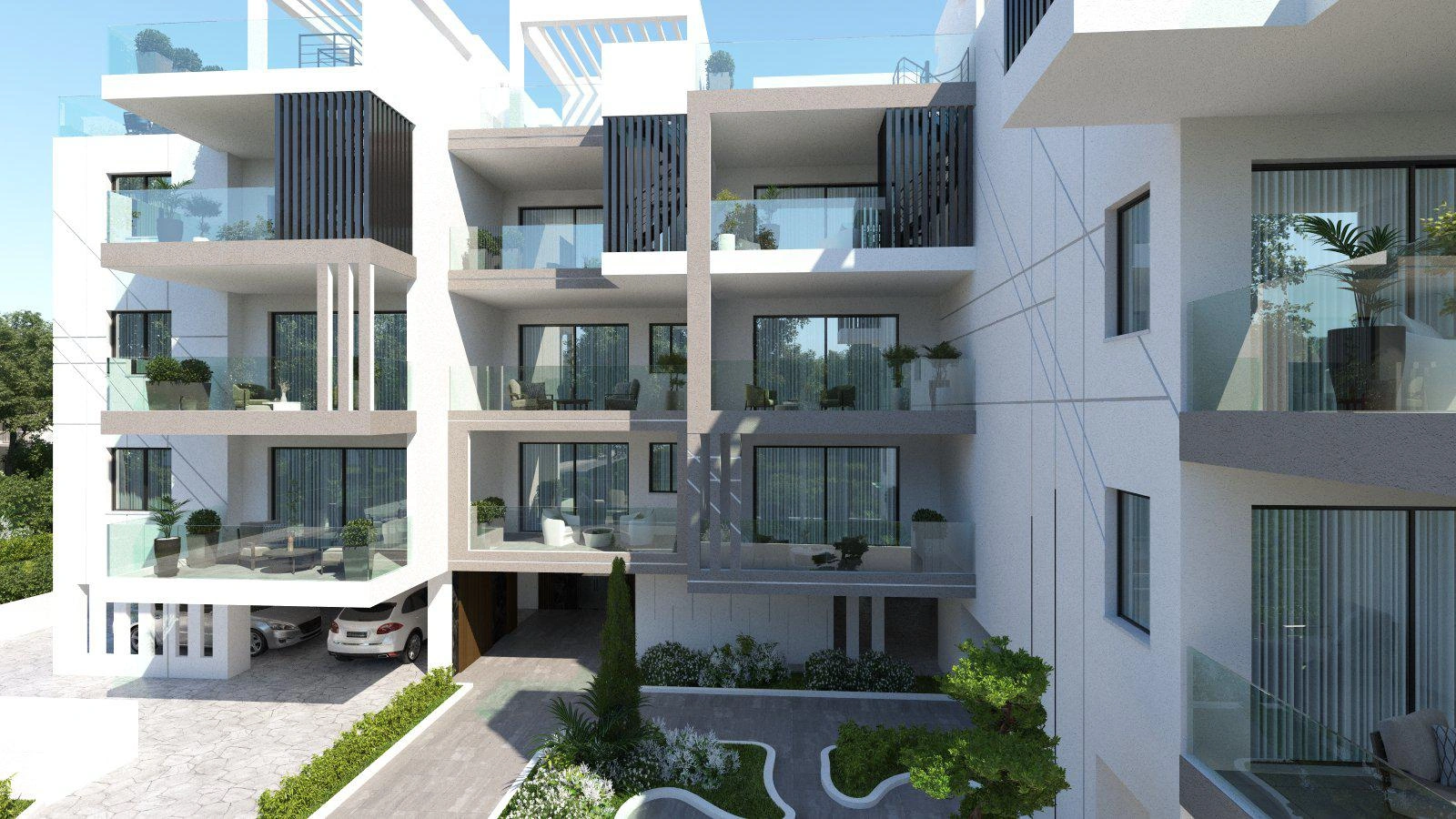 Apartments in a modern residential complex in Larnaca, Cyprus