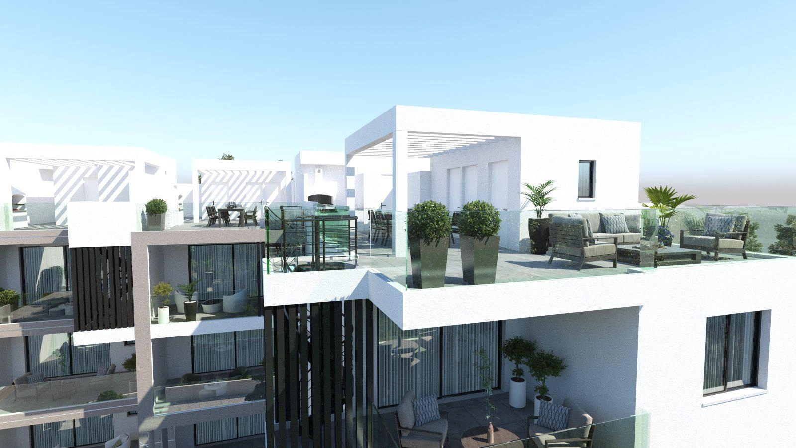 Apartments in a modern residential complex in Larnaca, Cyprus