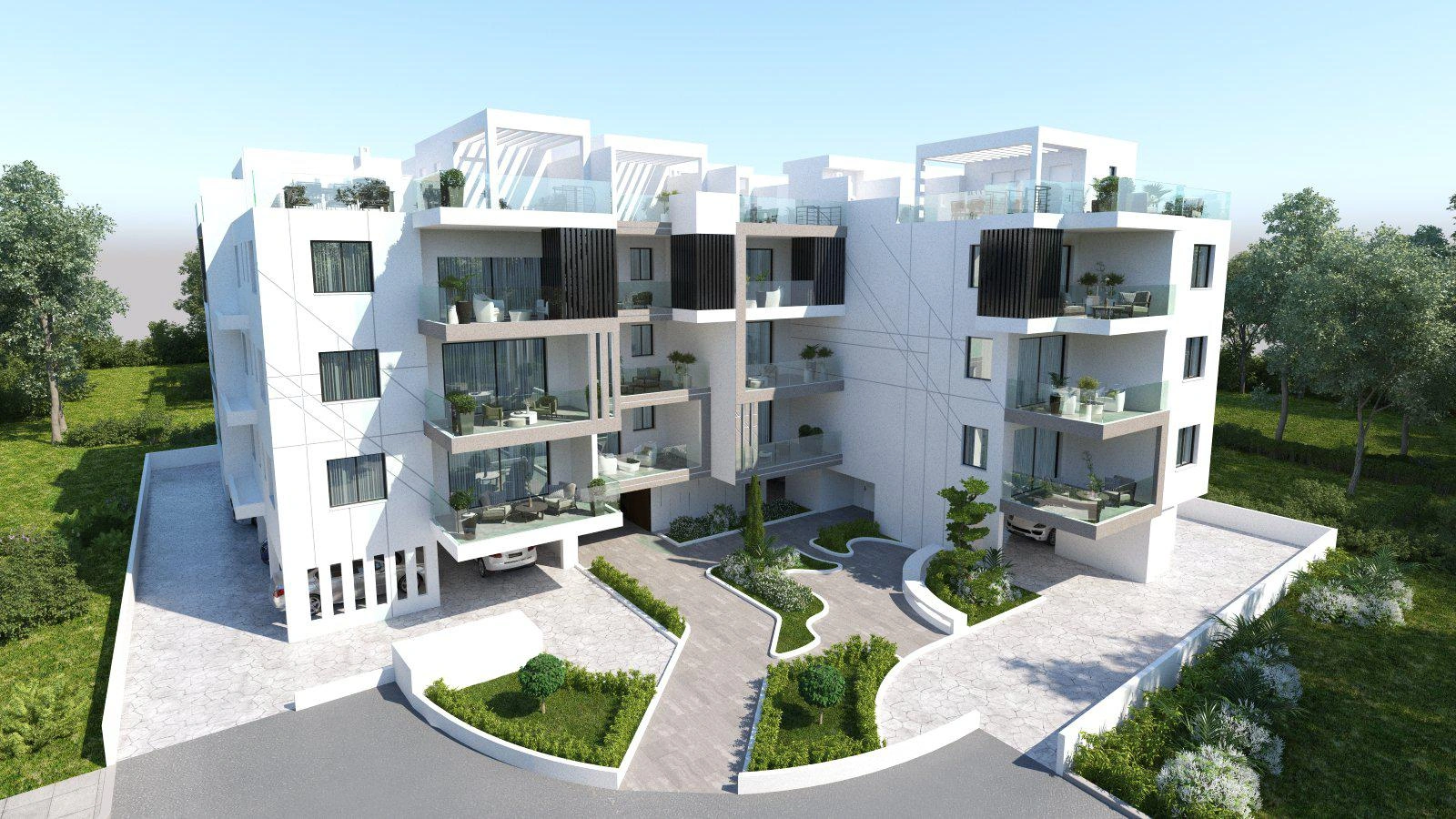Apartments in a modern residential complex in Larnaca, Cyprus
