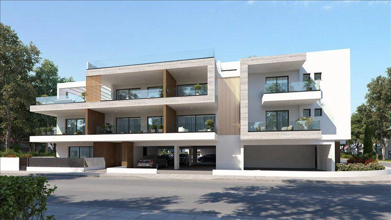 Apartments in a low-rise residential project in Livadia, Larnaca, Cyprus