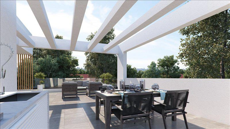 Apartments in a low-rise residential project in Livadia, Larnaca, Cyprus