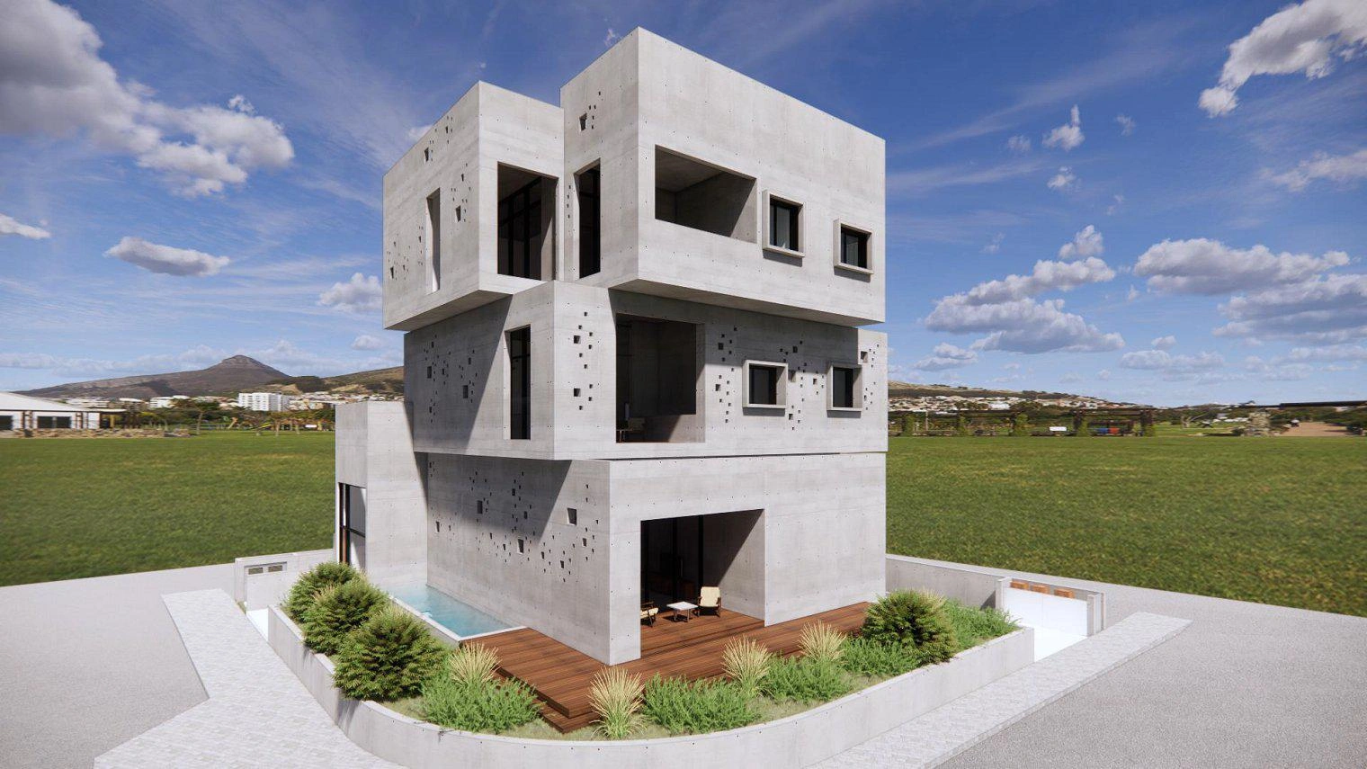 Wohnungen in einem modernen Wohnkomplex in Paphos, Zypern