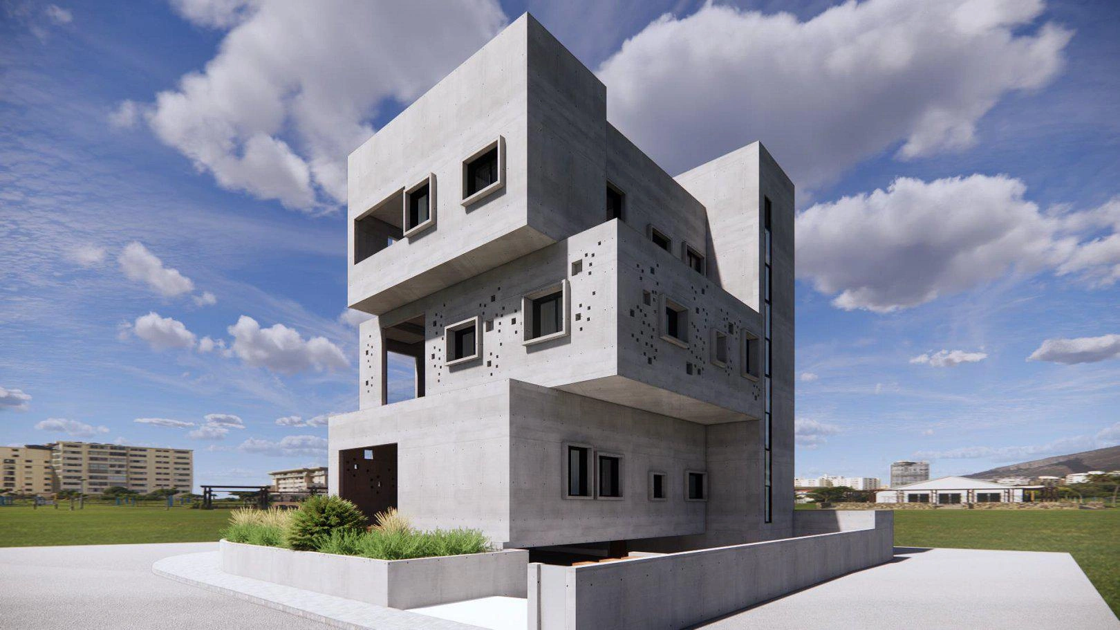 Wohnungen in einem modernen Wohnkomplex in Paphos, Zypern