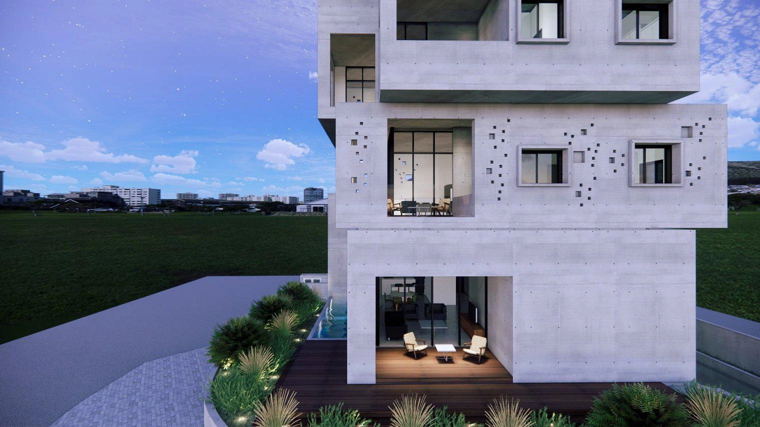 Wohnungen in einem modernen Wohnkomplex in Paphos, Zypern