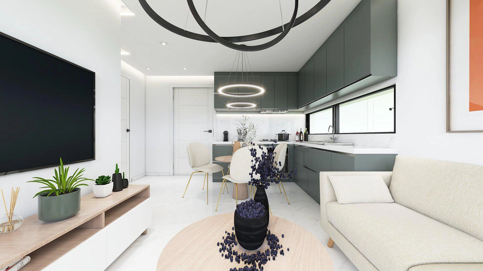 एटिका, ग्रीस में एक आधुनिक आवासीय परिसर के अपार्टमेंट