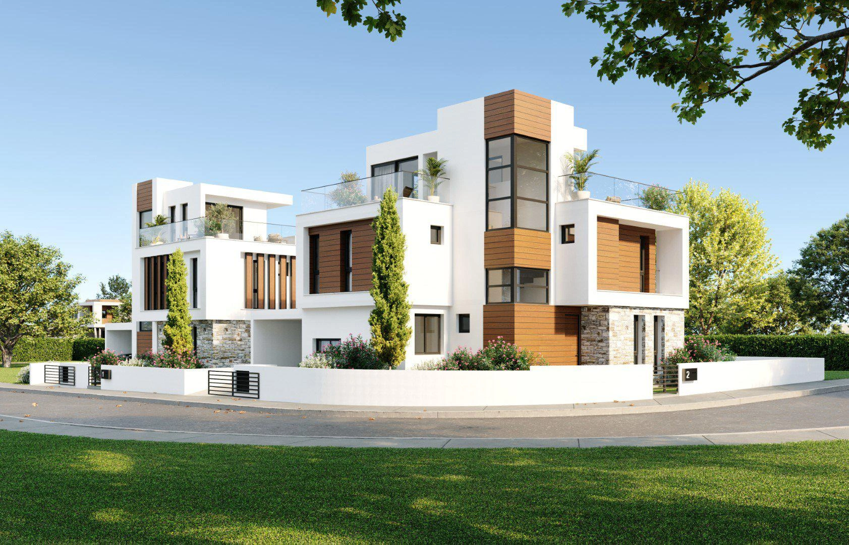 Villas in a residential area in Larnaca, Cyprus