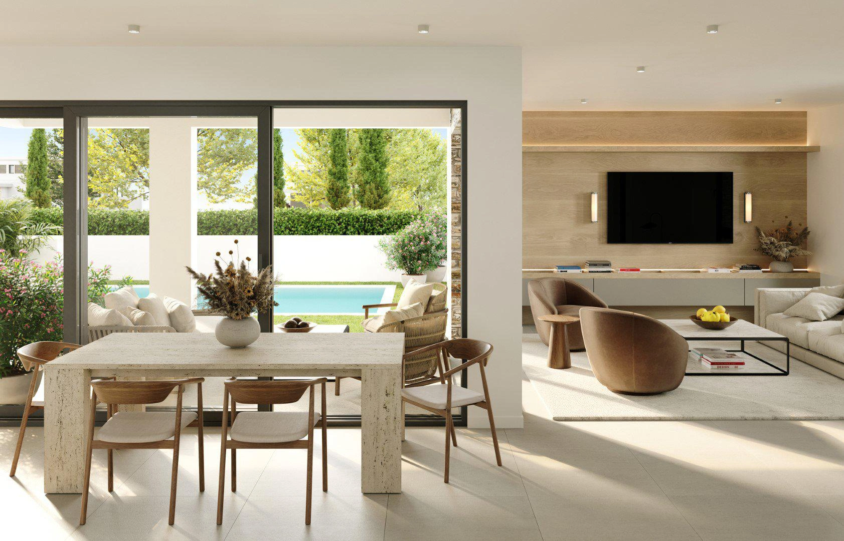 Villas in a residential area in Larnaca, Cyprus