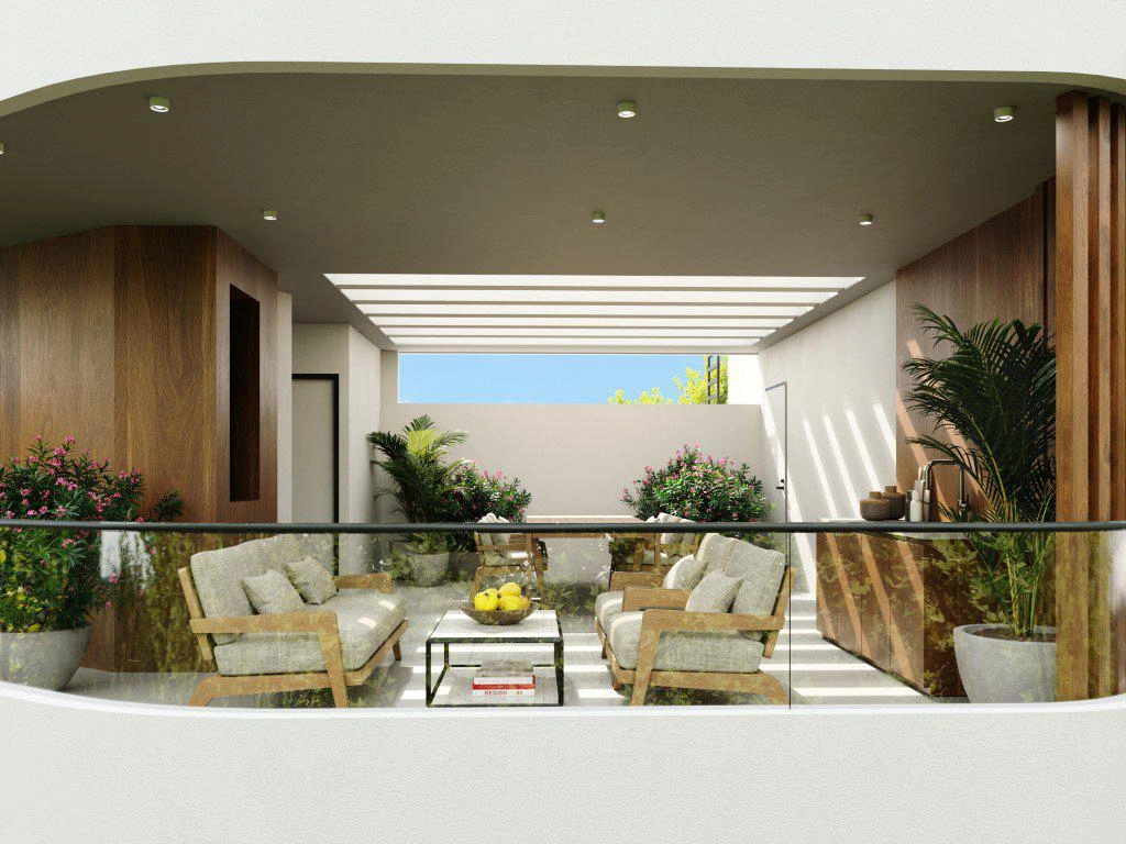 شقق منخفضة الارتفاع قرب الشاطئ في لارنكا، قبرص