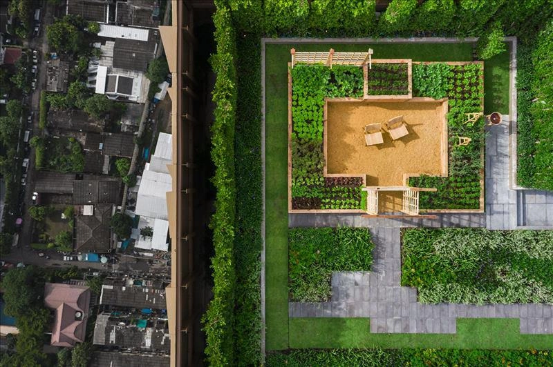 Apartments in a residential complex in Bangkok, Thailand