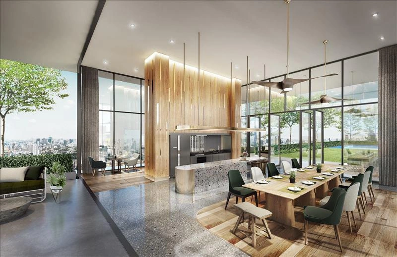 شقق في مبنى سكني جديد شاهق الارتفاع في بانكوك، تايلاند