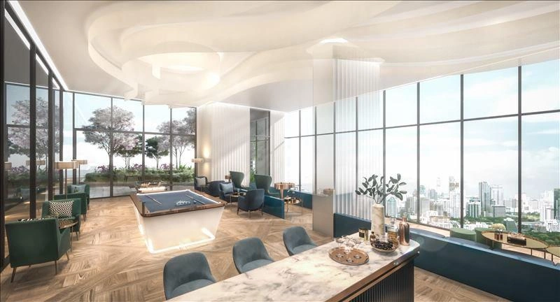 شقق في مبنى سكني جديد شاهق الارتفاع في بانكوك، تايلاند