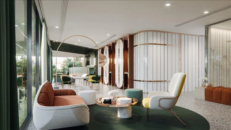 شقق في مبنى سكني جديد شاهق الارتفاع في بانكوك، تايلاند