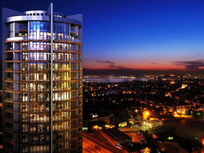 土耳其伊斯坦布尔现代住宅小区内的公寓