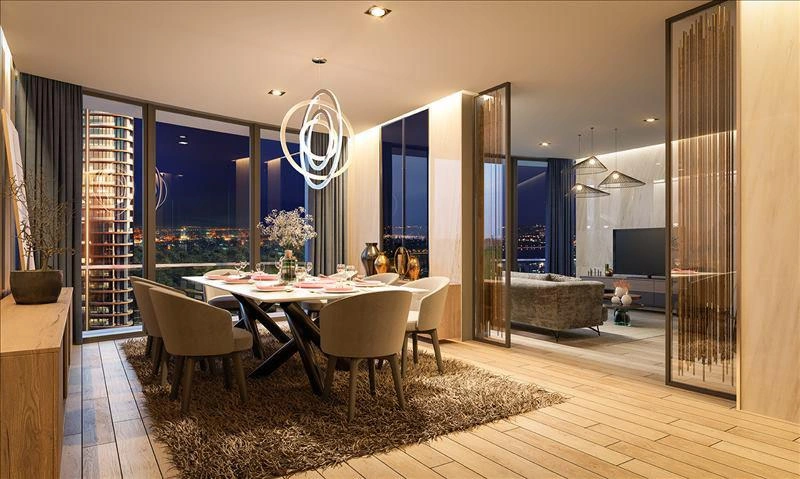 土耳其伊斯坦布尔现代住宅小区内的公寓