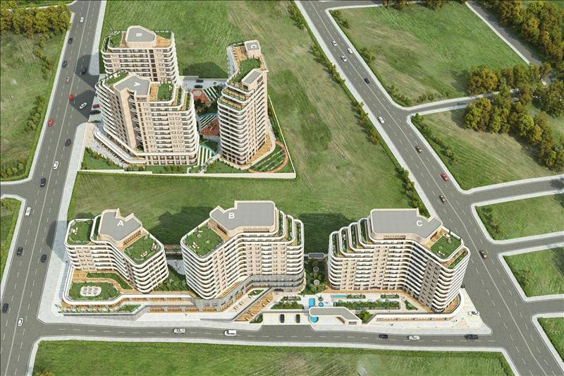Appartements dans un complexe résidentiel moderne à Istanbul, en Turquie