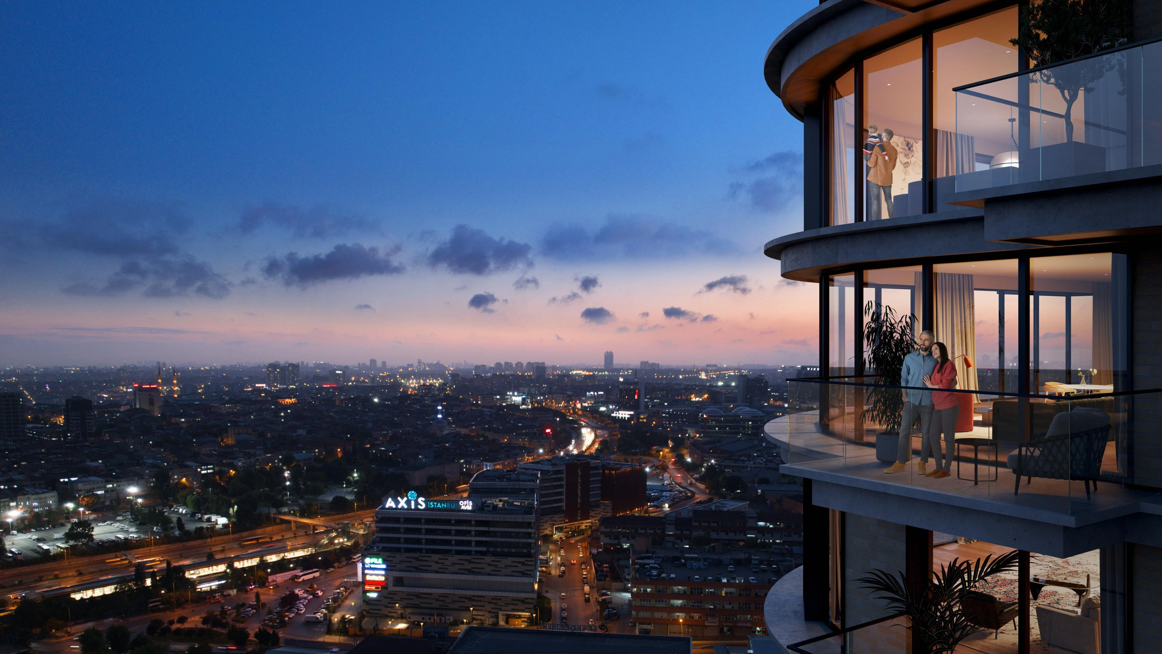 Apartments with views of the Golden Horn Bay in Istanbul, Turkey
