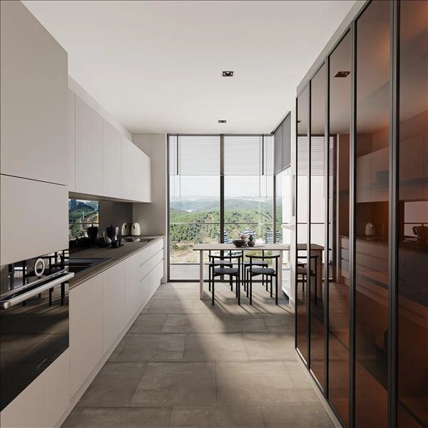 آپارتمانها در یک مجتمع مسکونی مدرن نزدیک جنگل بلگراد، استانبول، ترکیه