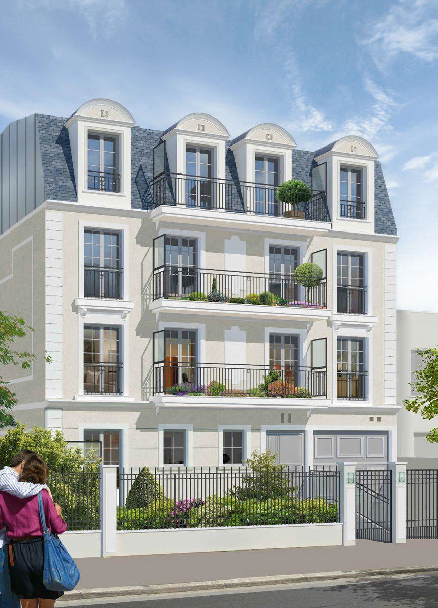Apartments in a classic residential complex in Brie-sur-Marne, Ile-de-France, France