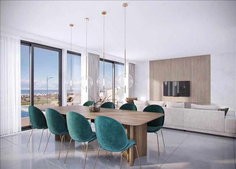 Chloraka, Pafos, Kıbrıs'ta döşeli villalar