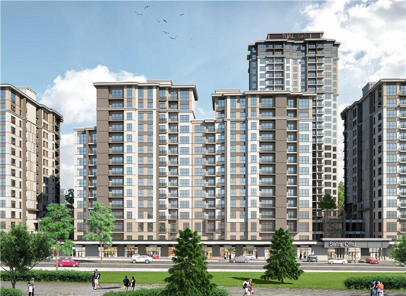 Apartments in a modern residential complex in Istanbul, Turkiye