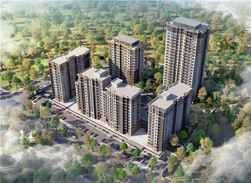 Apartments in a modern residential complex in Istanbul, Turkiye