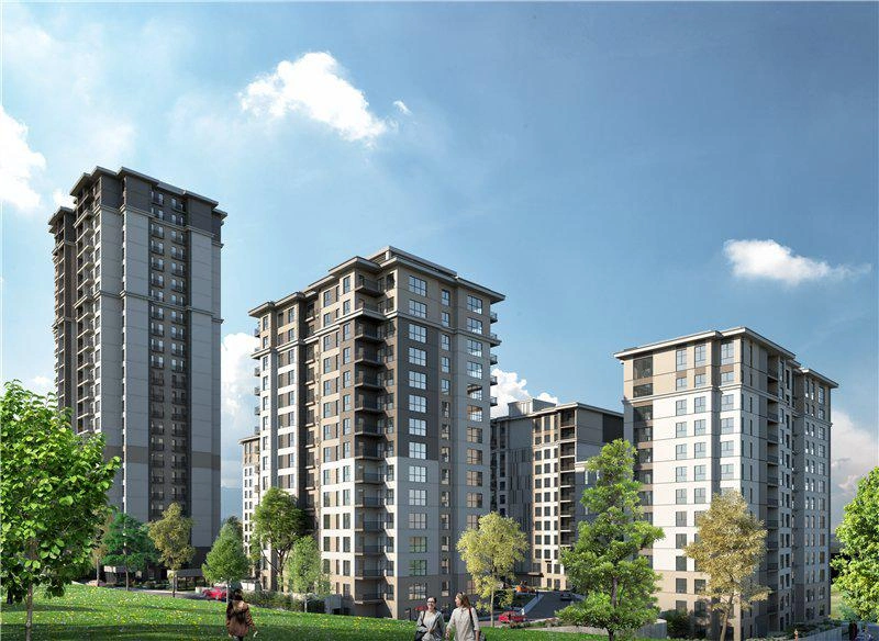 Apartments in a modern residential complex in Istanbul, Turkiye