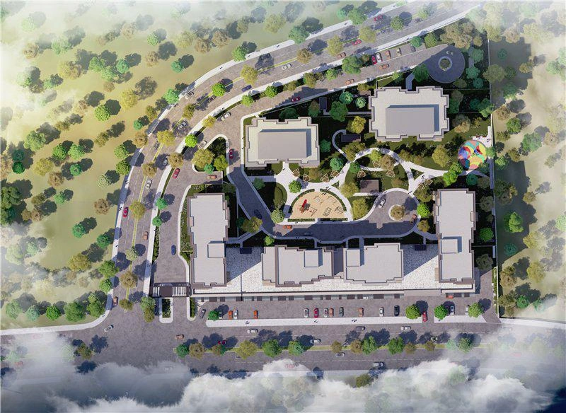 Apartments in a modern residential complex in Istanbul, Turkiye