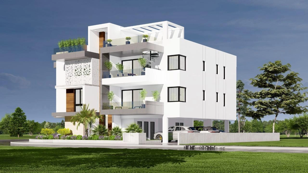 Apartments in a modern residential complex in Larnaca, Cyprus