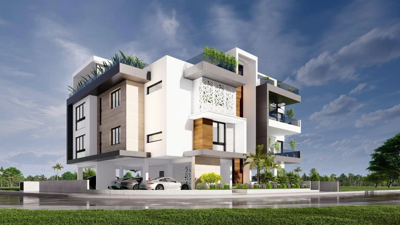 Apartments in a modern residential complex in Larnaca, Cyprus