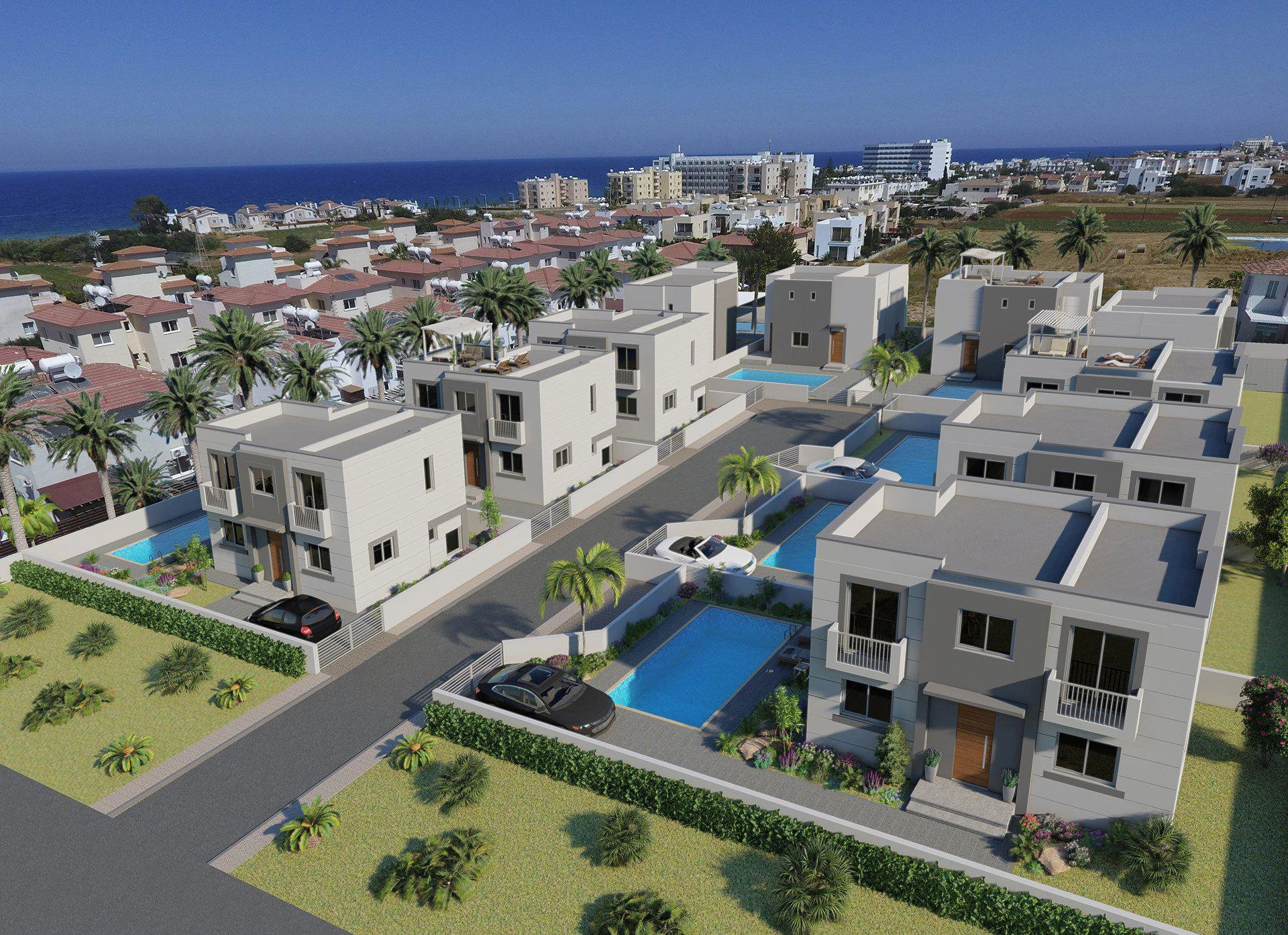 Resort-style villas in Famagusta, Cyprus