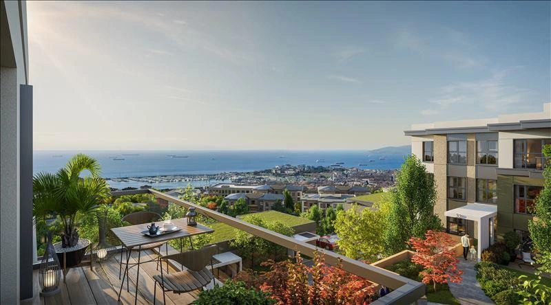 Apartments in a new residential complex in Istanbul, Turkey