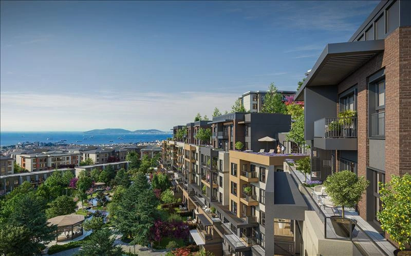Apartments in a new residential complex in Istanbul, Turkey