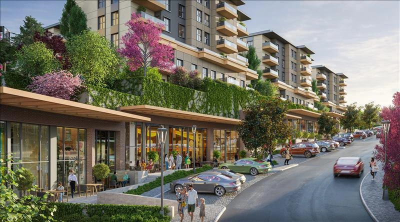 Apartments in a new residential complex in Istanbul, Turkey