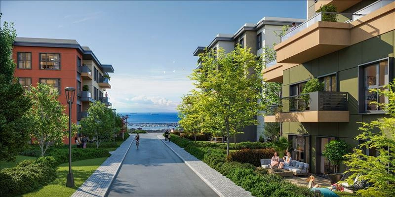 Apartments in a new residential complex in Istanbul, Turkey