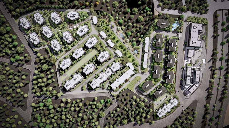 Apartments in a new residential complex in Istanbul, Turkey