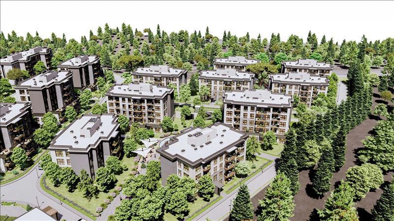 Apartments in a new residential complex in Istanbul, Turkey